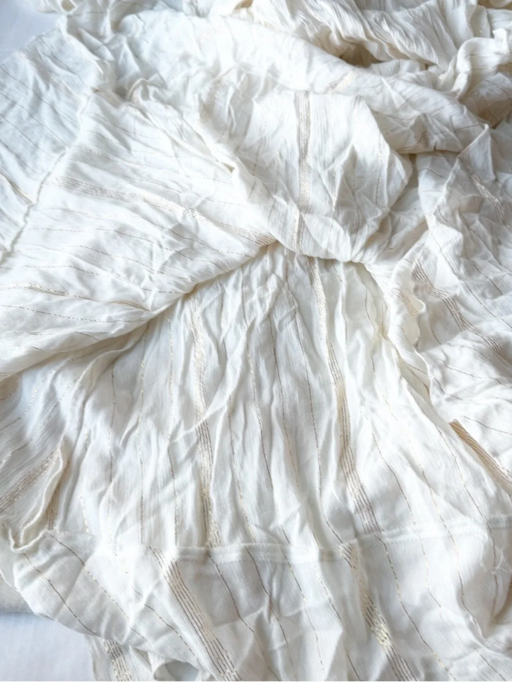 FREE PEOPLE Huxley Maxi Dress Ruffle Cutout Open Back Metallic Stripe Boho Sz M - Picture 12 of 15